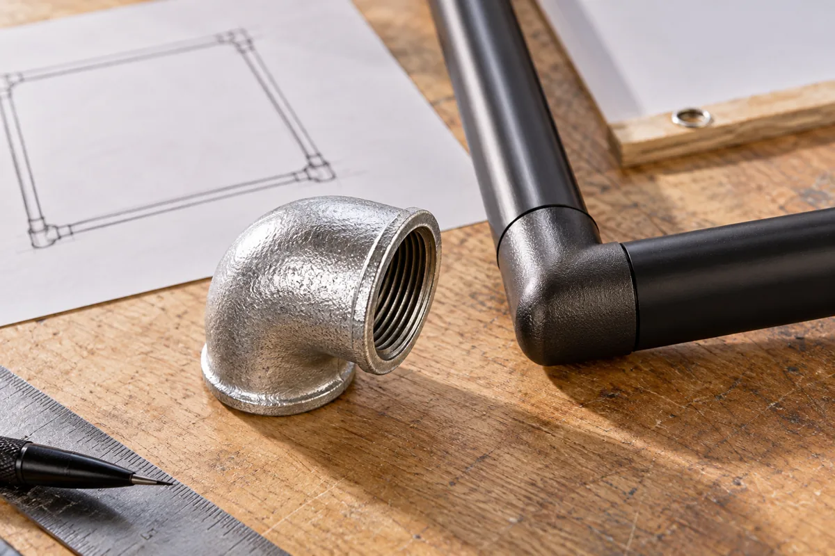 Pipe fitting — ½ inch — illustrative application or setup concept