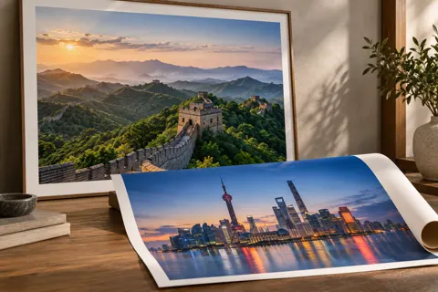 China poster-print idea — illustrative custom printing mockup
